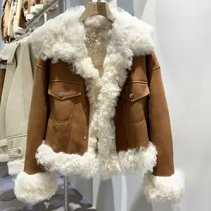 chaqueta gruesa y cálid ZAAHONEW-abrigo de piel de oveja para mujer chaqueta gruesa y cálid ZAAHONEW-abrigo de piel de oveja para mujer