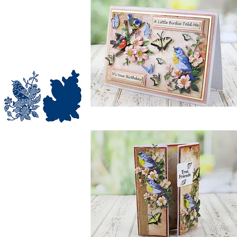 

Flower Bird Garden New Metal Cutting Dies for DIY Scrapbooking Crafts Dies Cut Stencils Maker Photo Album Template Handmade