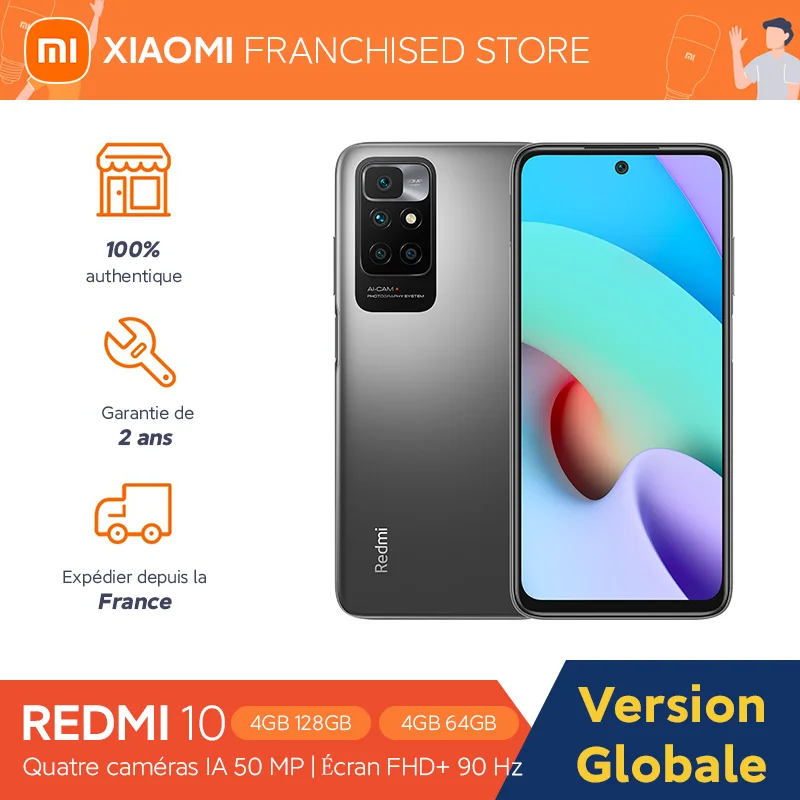 Смартфон Xiaomi Redmi 10 4 + 64/128 ГБ 50 МП 5000 мАч | Мобильные телефоны и аксессуары