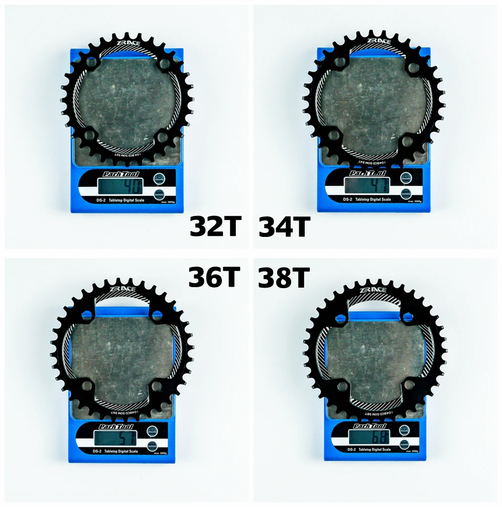 

2020 ZRACE Chainrings Chainwheels BCD104, 32T/34T/36T/38T, Narrow Width tooth AL7075 CNC for MTB