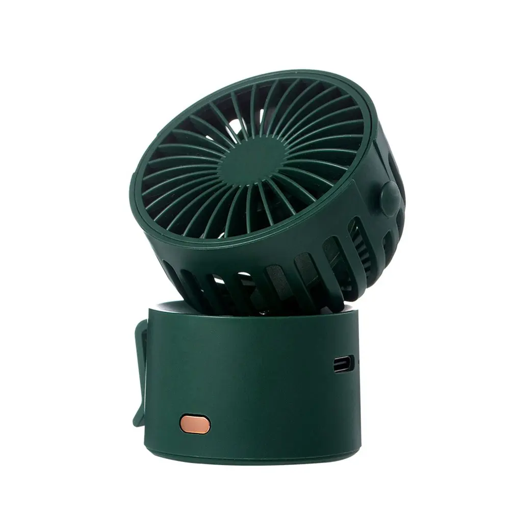 

Usb Desk Fan Hanging Neck Three Gear Wind Speed With Strong Wind Quiet Operation 45° Rotation Mini Fan For Office Bedroom