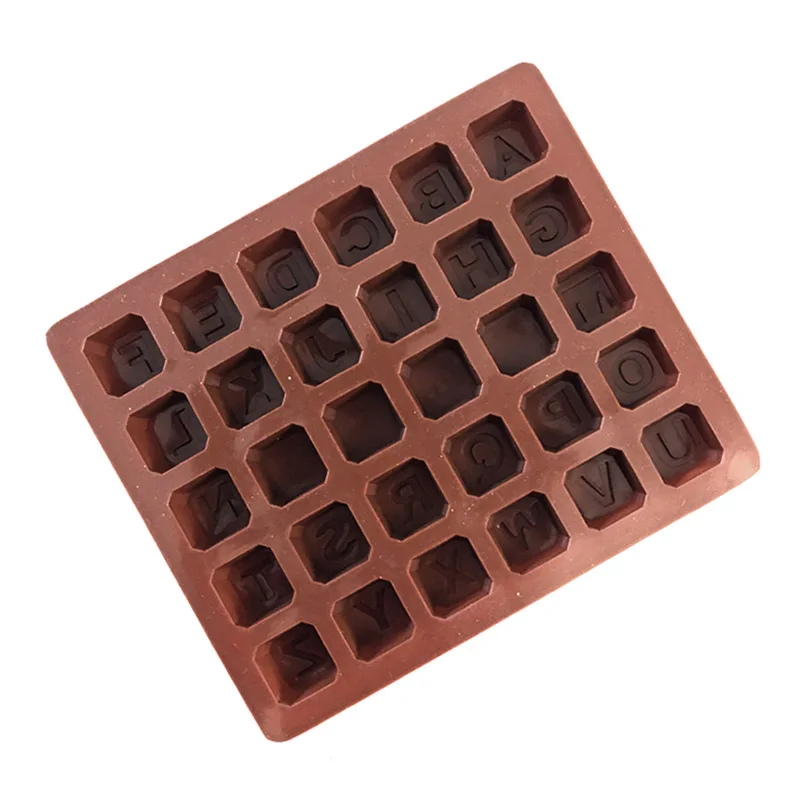 Silicone Alphabet Ice Cube Mould 30 DIY BRICKS NAMES LETTER WORD Chocolate Candy Mold Kitchen Tool | Дом и сад