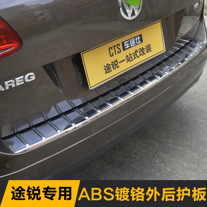 

High-quality ABS Chrome rear windowsill panel,Rear bumper Protector Sill For VW touareg 2011-2018 Car Accessories ,Car-Styling
