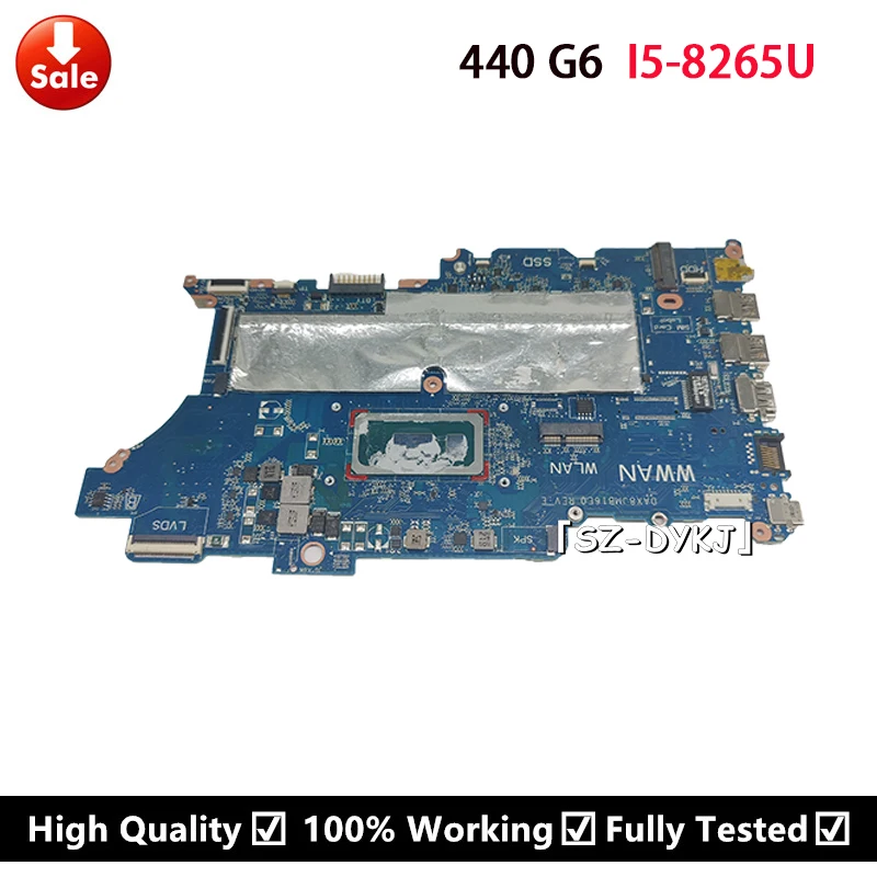

For HP 440 G6 450 G6 Laptop motherboard with i5-8265U cpu X8J-6L DAX8JMB16E0 Mainboard