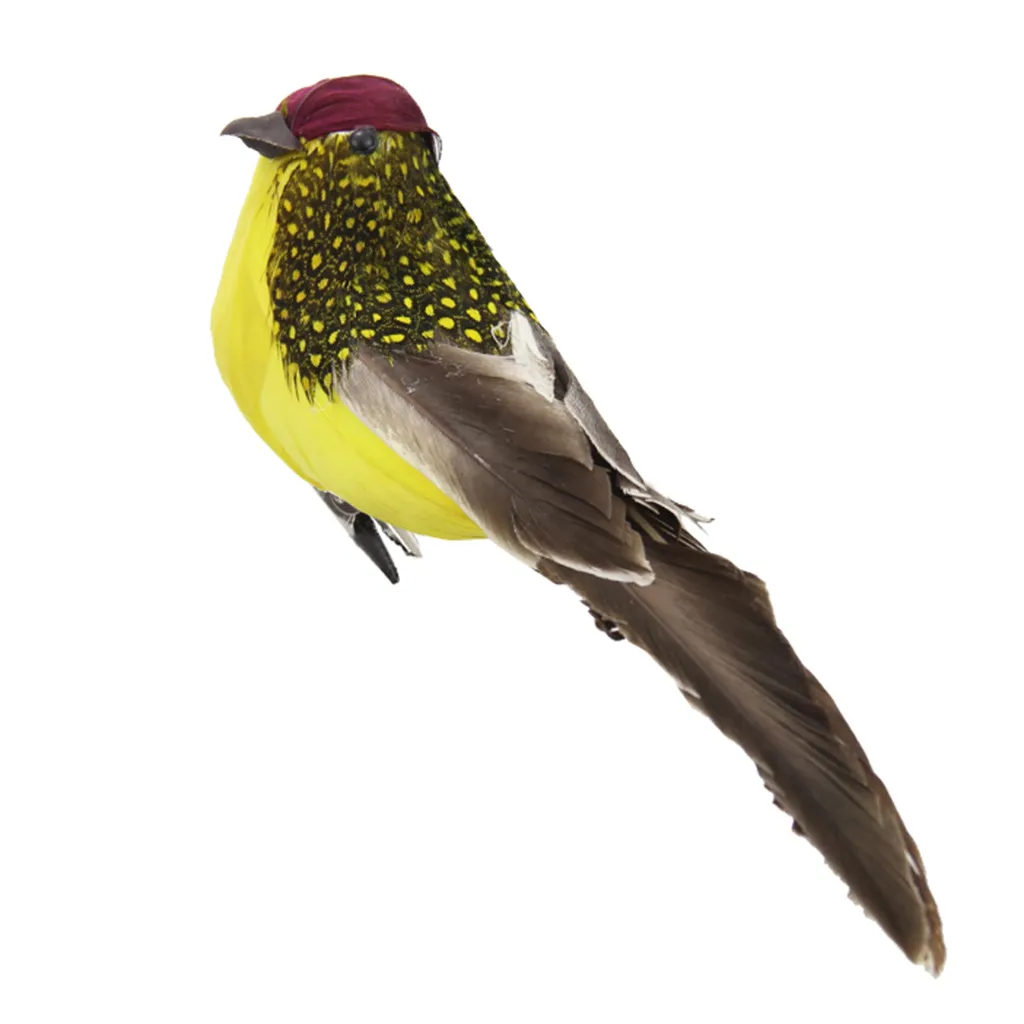 

Creative Mini Fake Birds Ornament Home Decor Crafts Artificial Feather Foam Fake Bird Wedding Garden Decoration Accessorie Z30