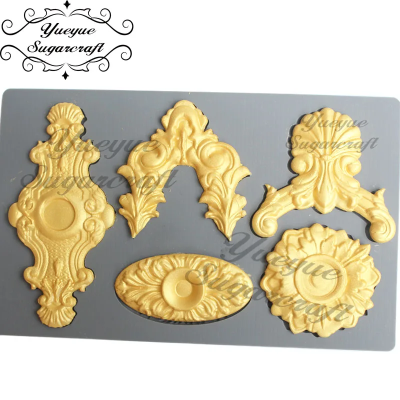 CK-SM-639 Yueyue Sugarcraft Свадебные тиснения Цветок силиконовая форма помадка форма для украшения торта инструменты форма для шоколадной мастики - Цвет: CK-SM-639