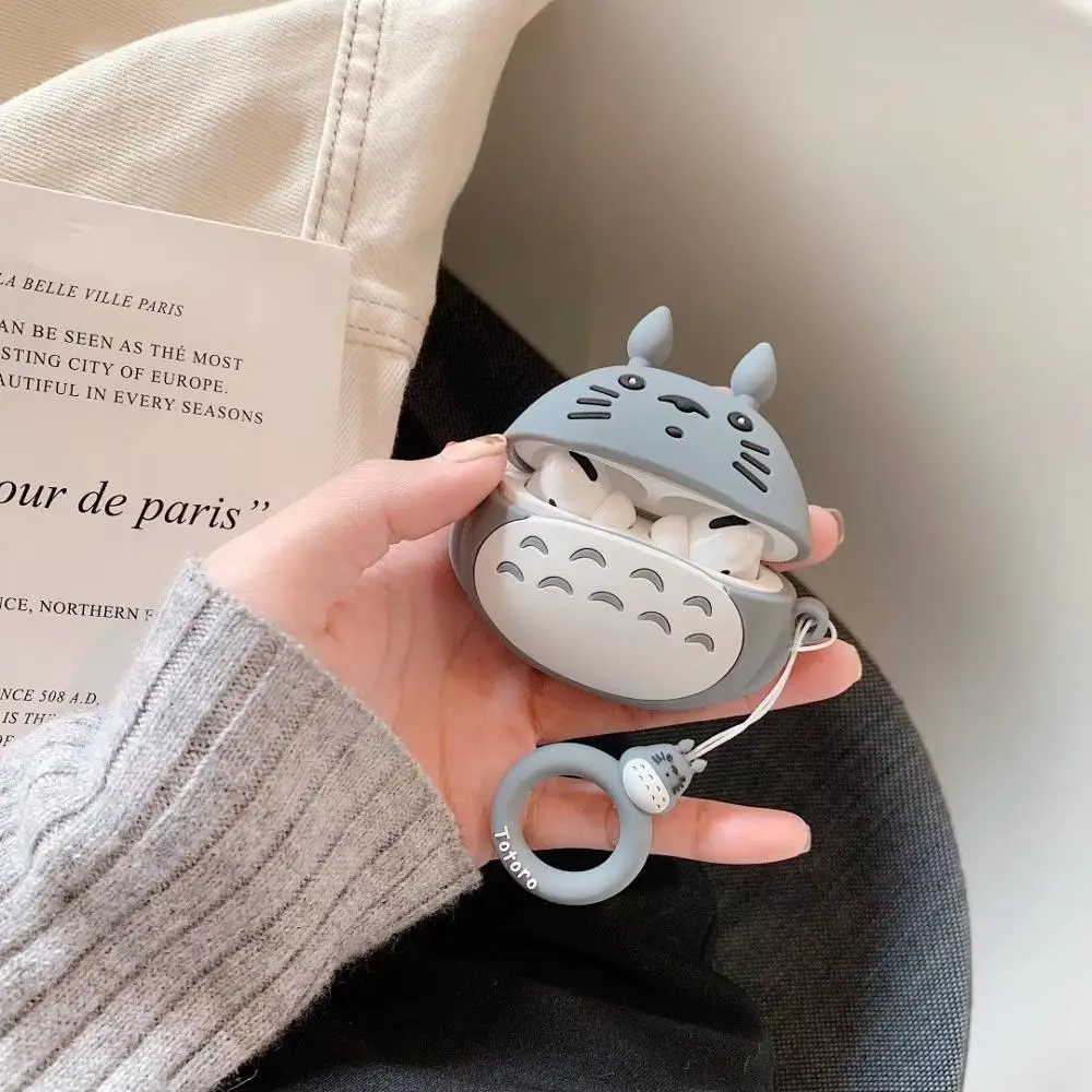 Мягкий силиконовый чехол для Airpods pro 3 милый мультяшный 3D Тоторо с Bluetooth наушников