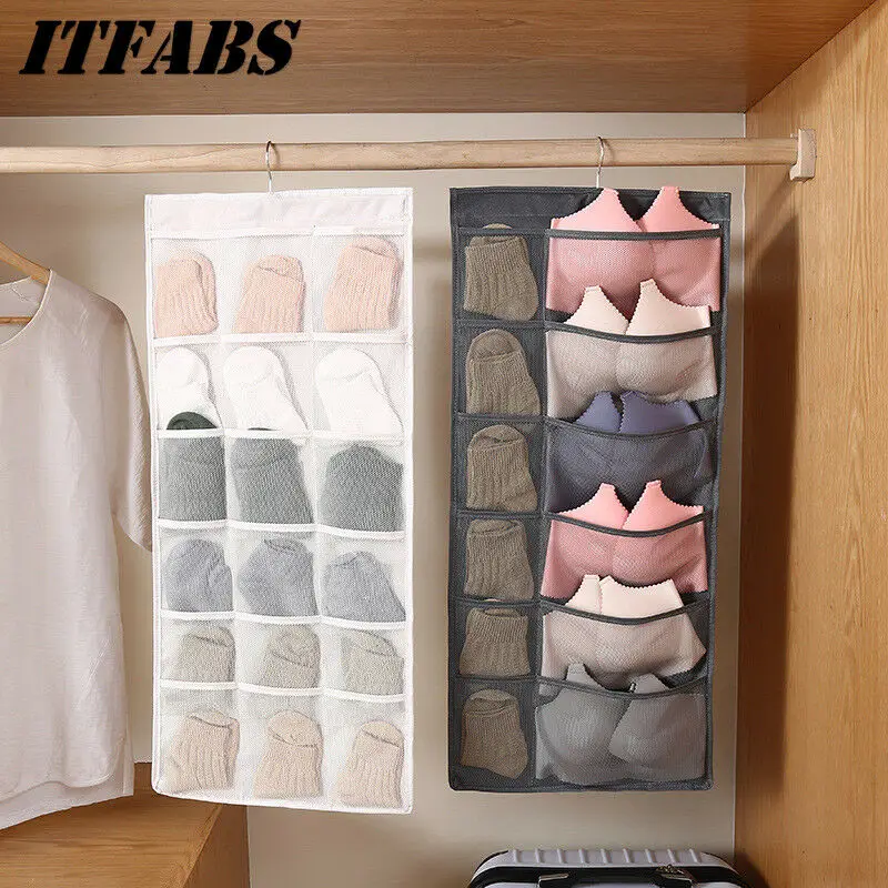 Женская сумка для хранения одежды бюстгальтеров носков подвесная однотонный