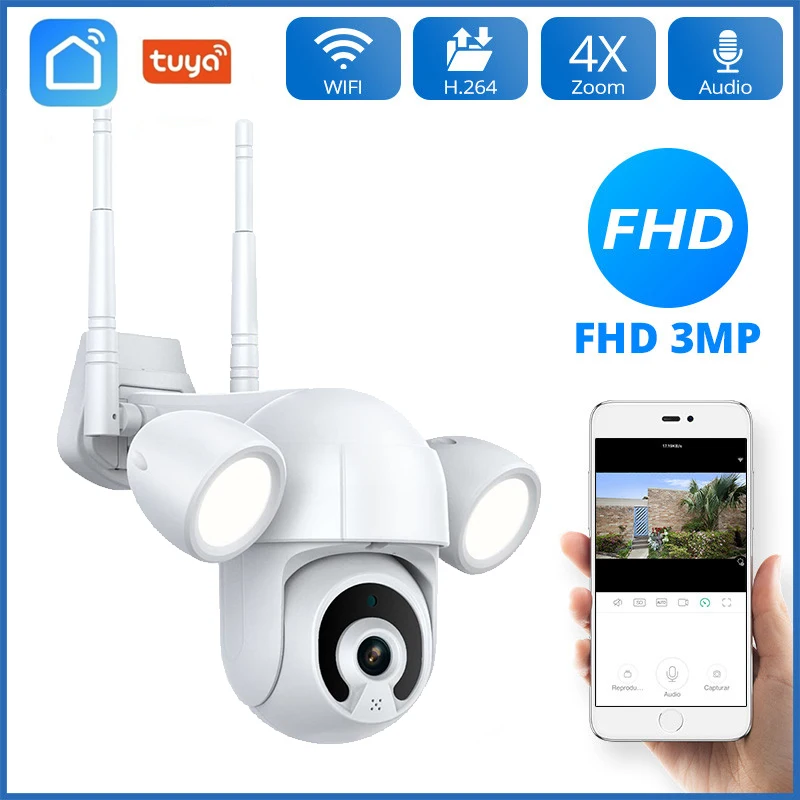 

Беспроводная IP-камера Tuya, 1080P, 3 Мп, PTZ, Wi-Fi