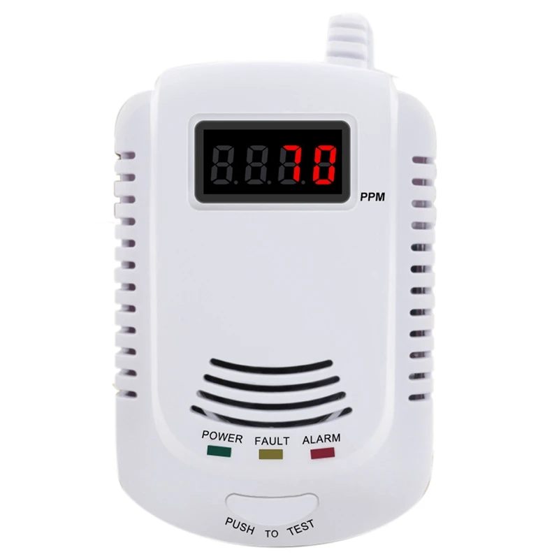 

HOT Home Standalone Combustible Gas Detector LPG LNG Coal Natural Gas Leak Alarm Sensor Voice Warning Alarm Sensor EU Plug