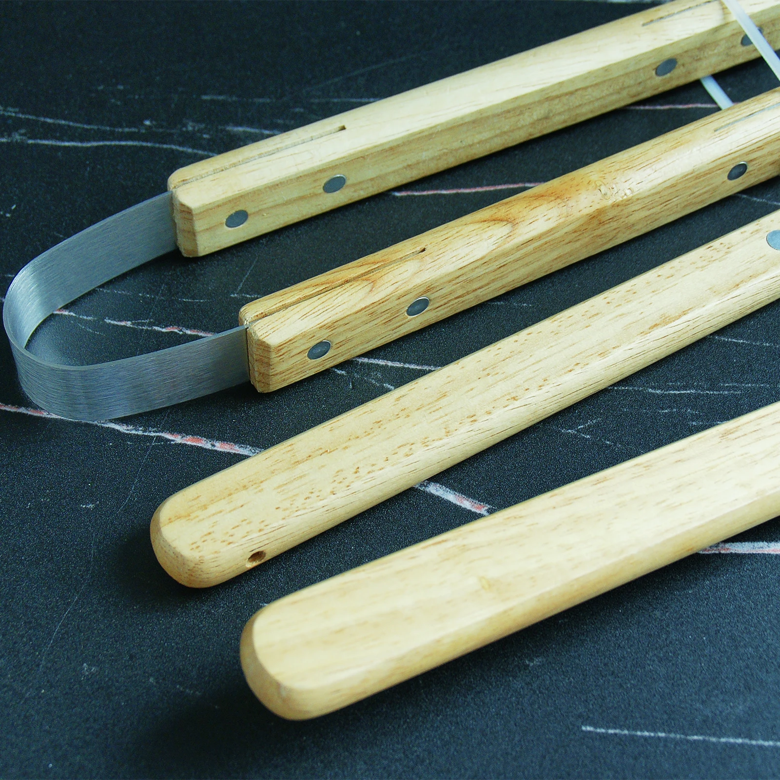 Комплект из 3 предметов нержавеющей стали Инструменты для барбекю с деревянной