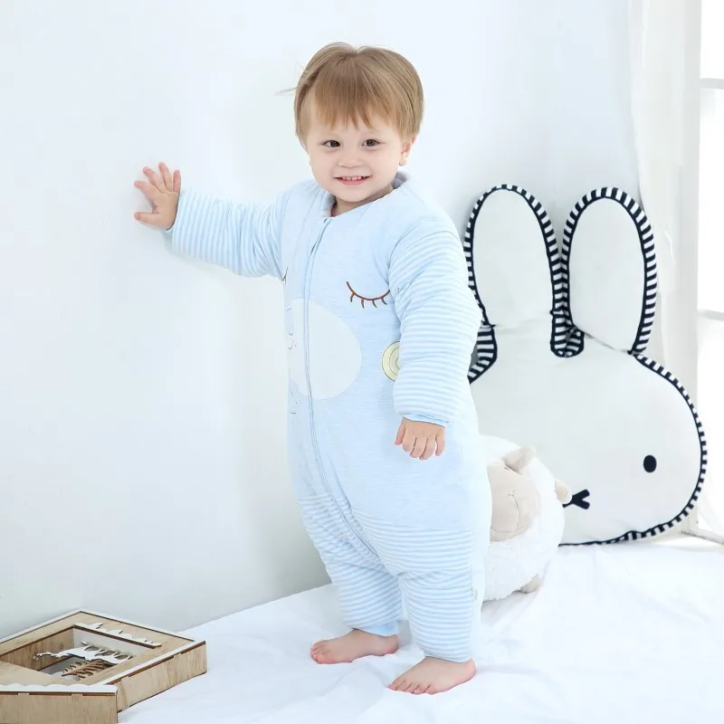 Thicken 0-6Y Winter Baby Slaapzak Infant Sleeping Bag Kids Wrap Swaddling Jumpsuits Sleepsack Spring Children Onesies Saco Dor