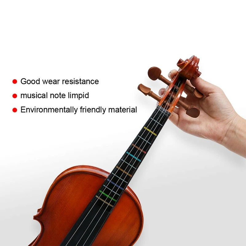 

4/4 Violin Fretboard Sticker Fingerboard Marker Fiddle Learn Note Chart Tape 2Pcs