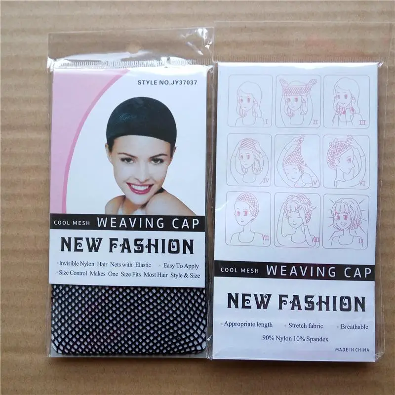 Лидер продаж сетка для волос хорошего качества Плетеный черный парик шапочка