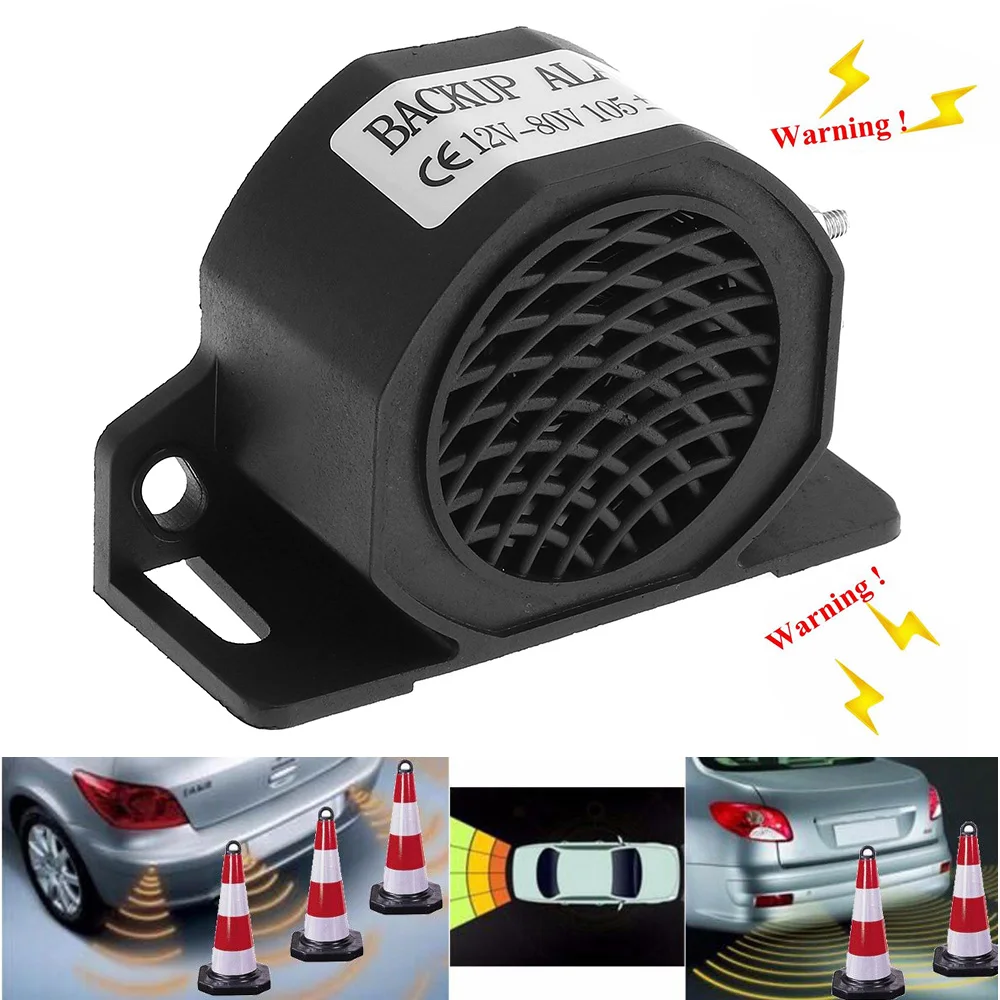 

KX-502812V air horn Black 105dB Reversing Back Up Alarm Electric Air Horn Speaker Super Loud for Motorcycle Car Vehicle Tricycle