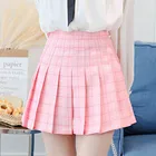 Юбка женская короткая в клетку размера плюс, плиссированная клетчатая школьная в Корейском стиле, с завышенной талией, на молнии, пикантная мини-юбка в стиле Харадзюку, #1