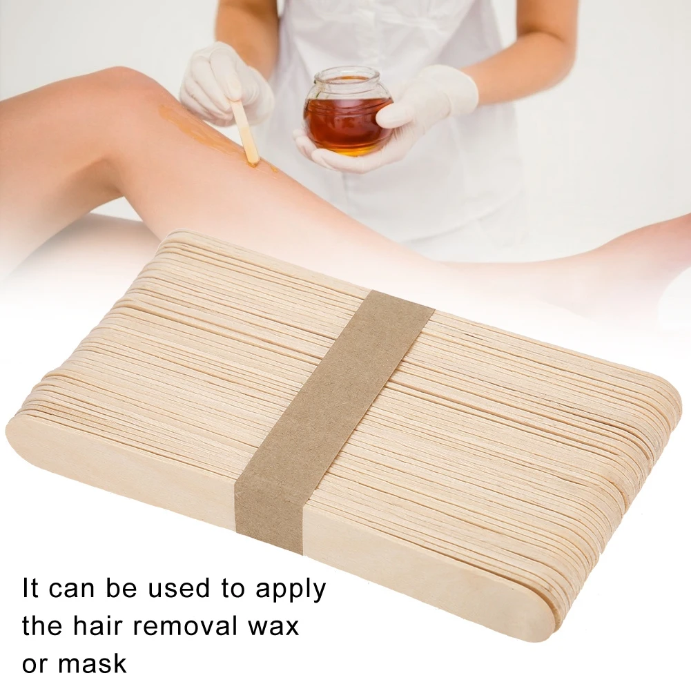 100 шт. деревянные палочки для удаления волос одноразовые средства ухода за кожей