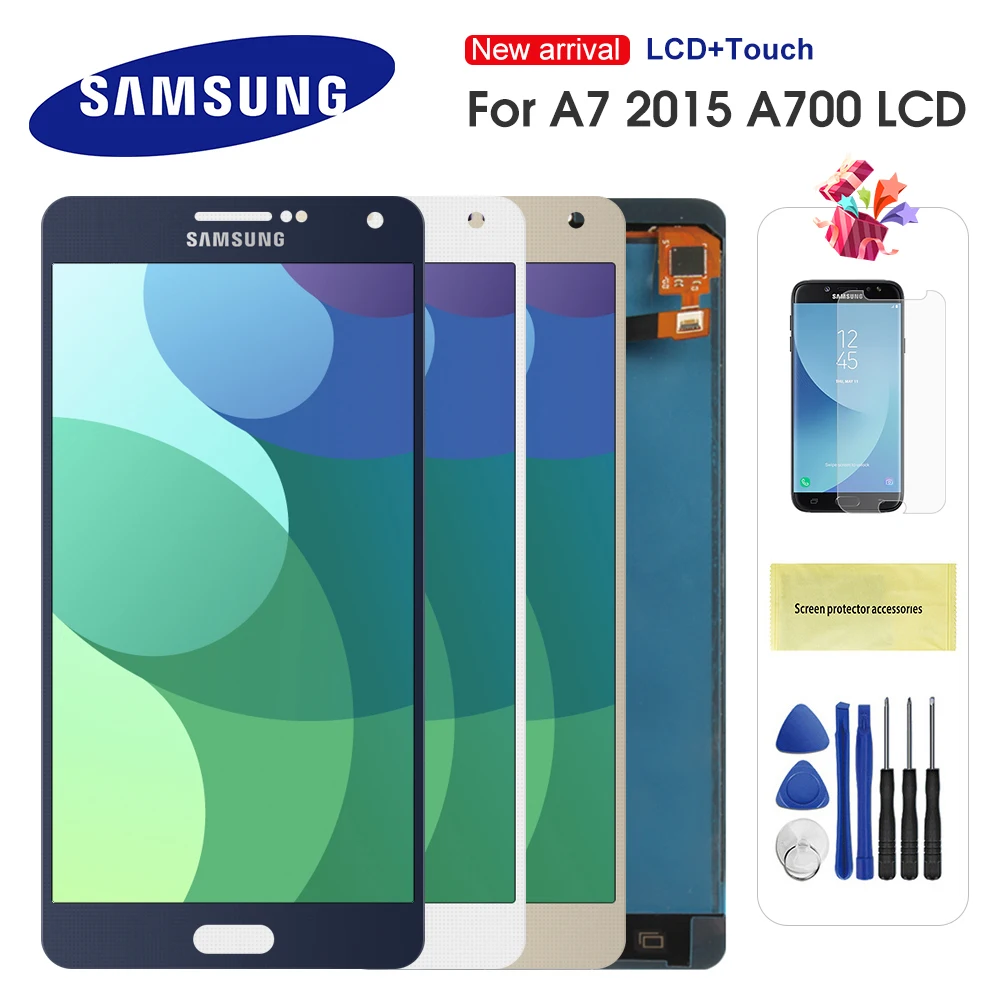 Для Samsung Galaxy A7 2015 A700 LCD A700H A700F A700S A700K дисплей сенсорный экран дигитайзер Замена для