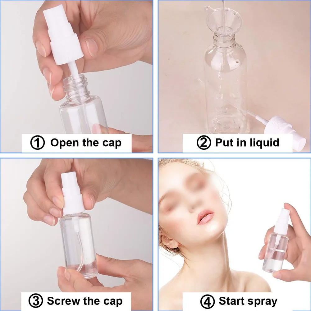 

Clear Plastic Perfume Sprayer Bottle Empty Spray Bottles Reusable 10pcs