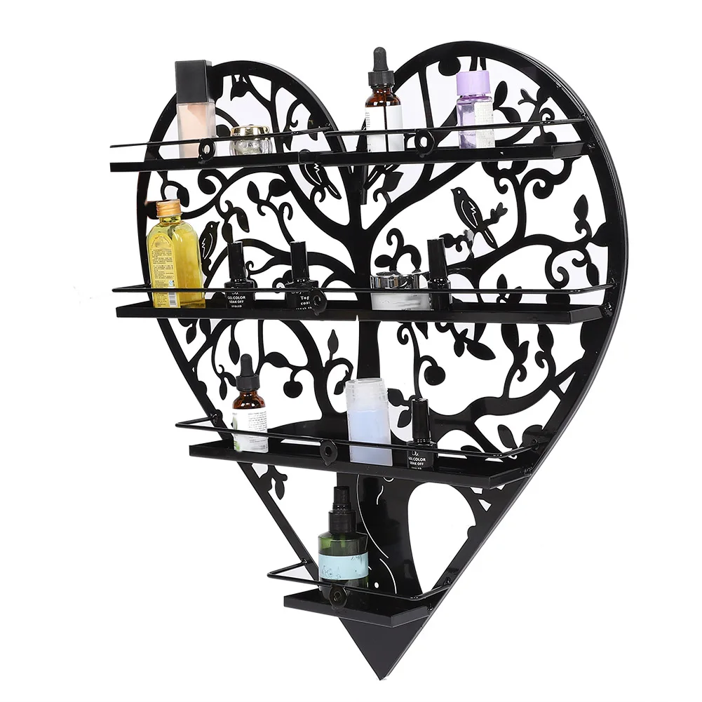 Лак для ногтей метал шкаф настенный сердце Форма лак стеллаж хранения держатель