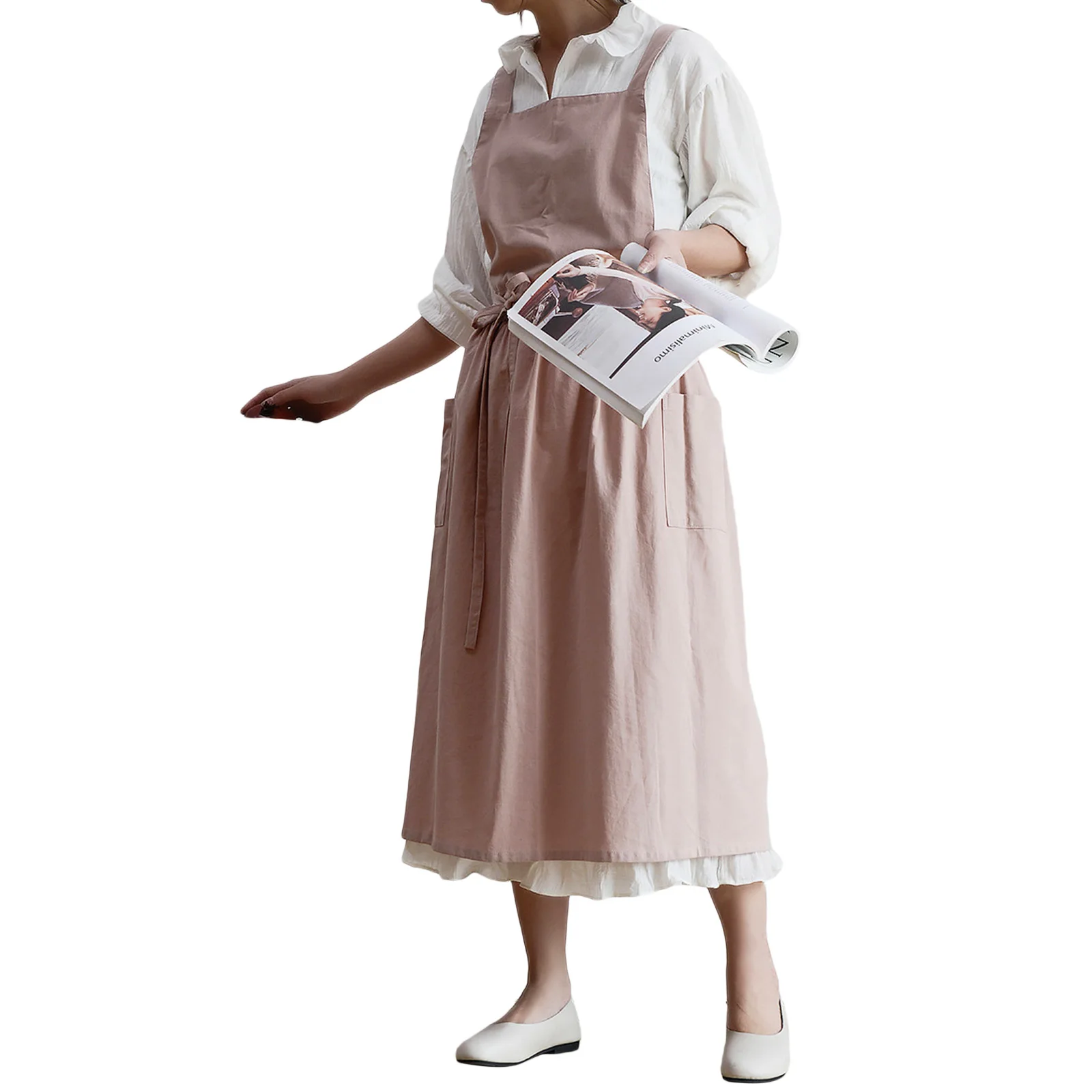 Домашняя кухонная хлопковая жилет фартук товары для кафе в скандинавском стиле