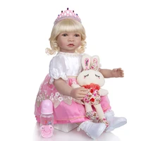 popular reborn toddler real baby doll alive 24 inch huge size silicone vinyl dolls gift for children play