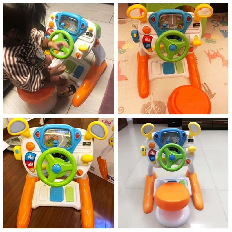 Детская игрушка с имитацией вождения светящаяся игрушечная консольная для детей