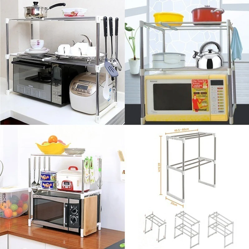 Dreamburgh полка для микроволновой печи из нержавеющей стали съемная кухонной посуды