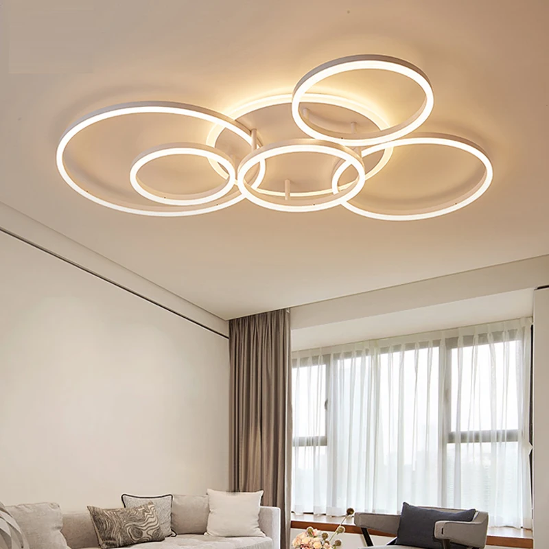 2018 Современная светодиодный ная люстра для гостиной luminaria коричневая/белая