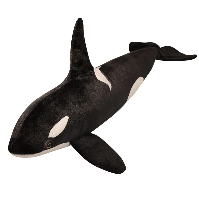 

50/75 cm Simulation Killer Whale Doll Plush Toys Black Whale Stuffed Animal Doll Pillow Best Gift For Women Kids