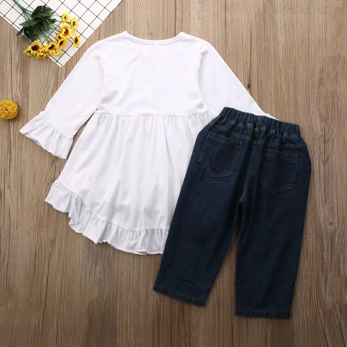 Весенне-осенняя одежда для маленьких девочек футболка с длинными рукавами и