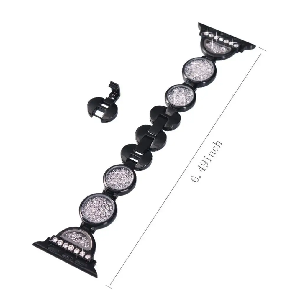 

Diamond Strap for apple watch 3 band 38mm 42mm iwatch series 6 5 4 SE Stainless steel bracelet for apple watch band 40mm 44mm