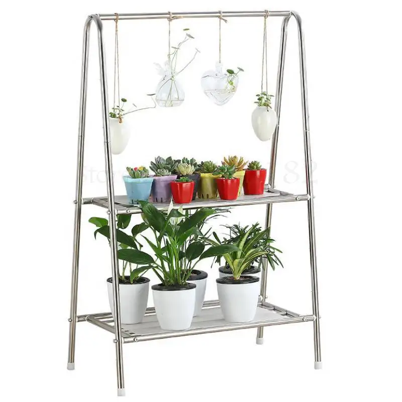 Цветочная подставка из нержавеющей стали Балконный пол для гостиной сетчатая