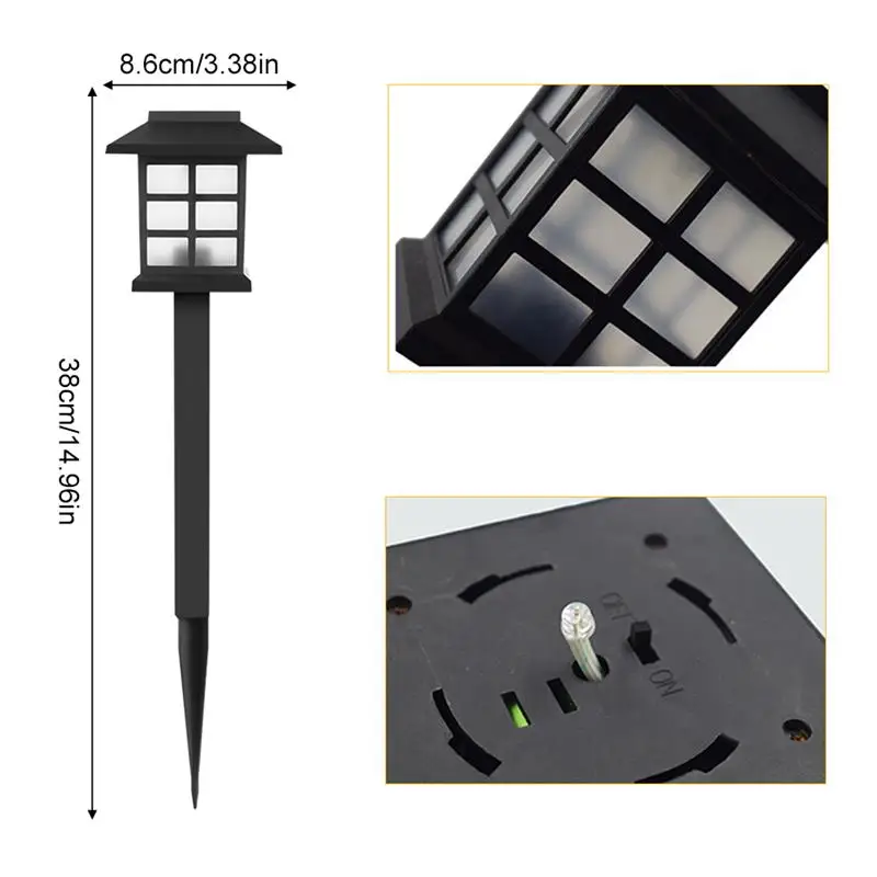 

Retro Solar Garden Light Waterproof Lantern Ground Light LED Landscape Light for Patio Walkway Yard