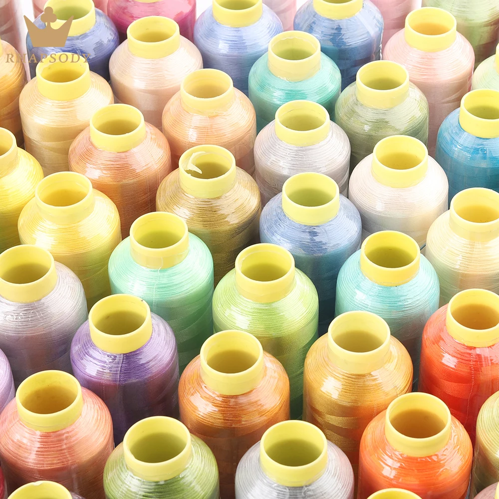 Полиэфирная Вышивальная нить 5000 м 40WT нитки с высоким блеском для Brother/Babylock/Janome