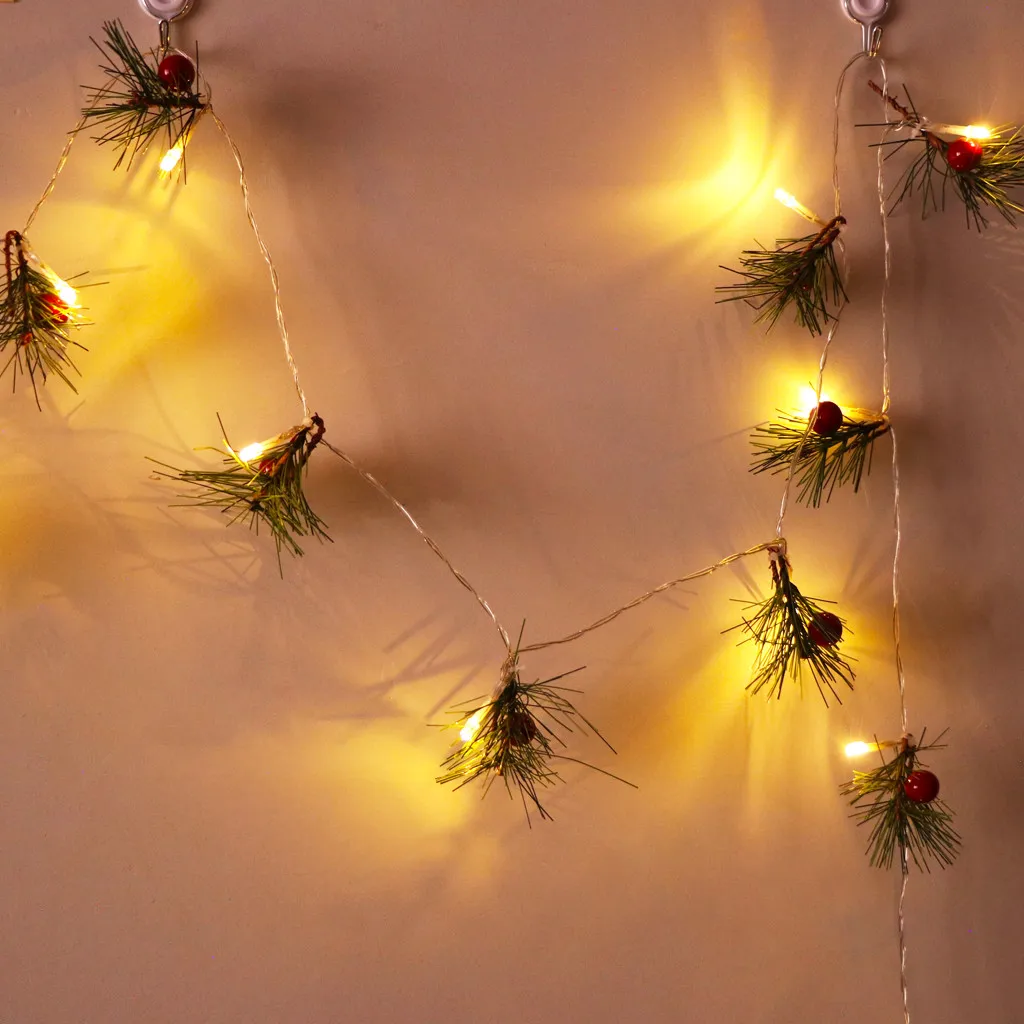 Светильник для рождественской елки сосны ягод декоративный светильник s 20