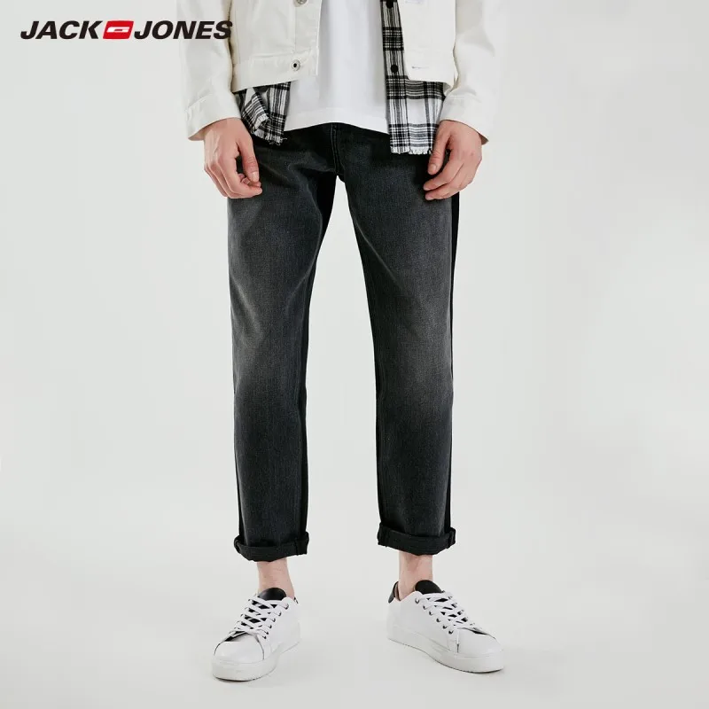 JackJones джинсы мужские черные эластичные свободные прямые базовая мужская одежда