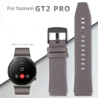 genuine leather strap for huawei gt 2pro ecg watch mens watch strap 22mm waterproof