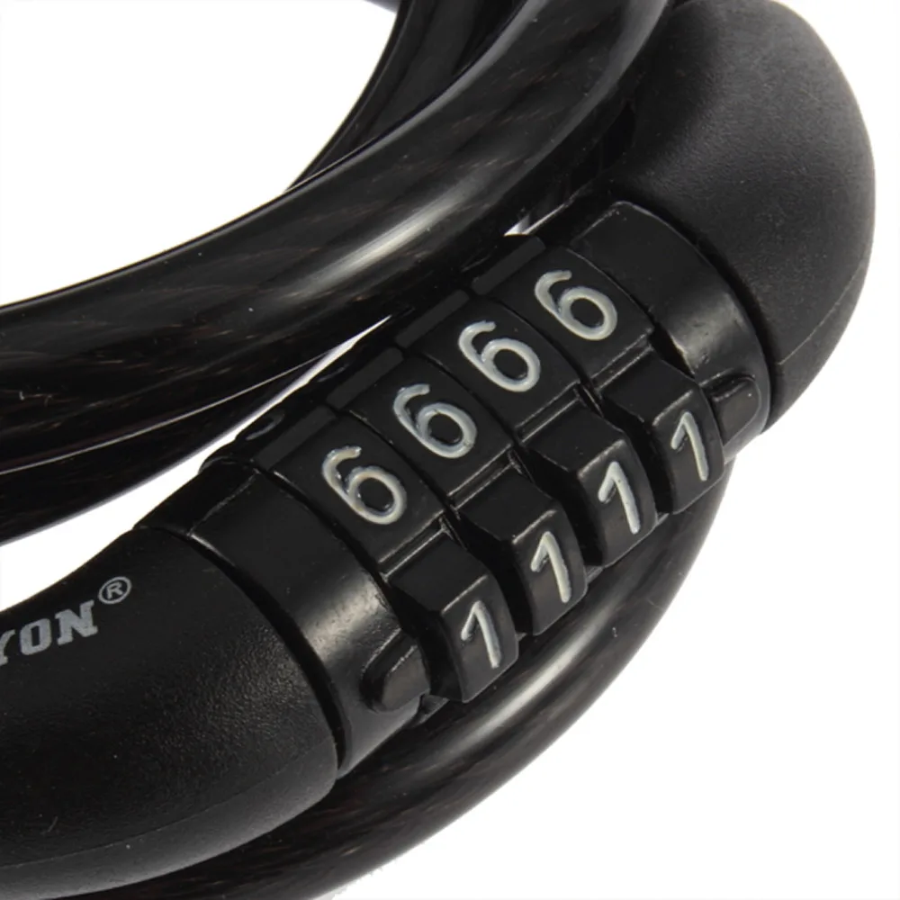 

1pcs Code Cable Lock Cycling 4 Digital Bicycle Combination Bike Chian Lock Hot Sale