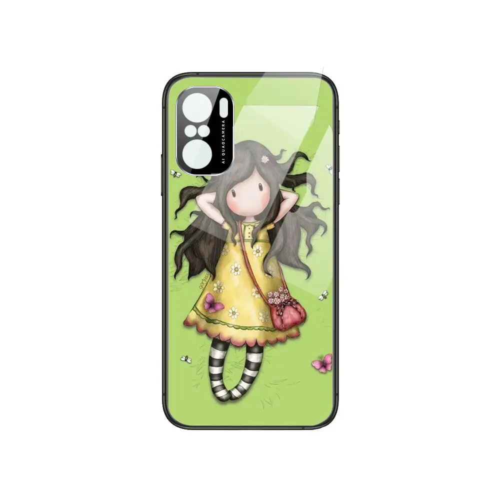 

Cute santoro gorjuss doll Phone Case For POCO F1 F2 F3 Pro X3 M3 9C 10T Lite NFC Anime Black Cover Silicone Back Prett mi 10 ult