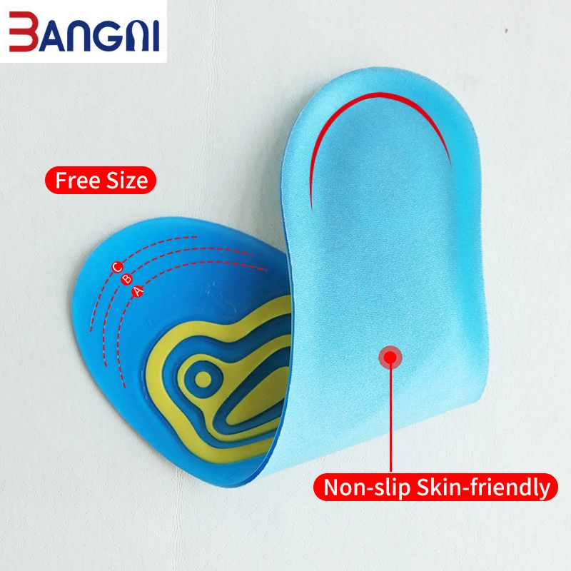 Bbangni GEL Silicone Insoles High Quality Elastic PU Shoes Pad Soft Feet Pain Plantar Fasciitis Sports Work Walk for Men Women