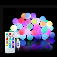 5m10m20m point control led string light usb rgb ball star light for christmas indoor party night lamp remote control light