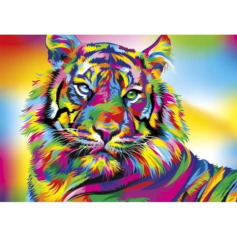 GATYZTORY-pintura por números, dibujo de tigre sobre lienzo, pinturas acrílicas, animales para colorear por números, decoración del hogar