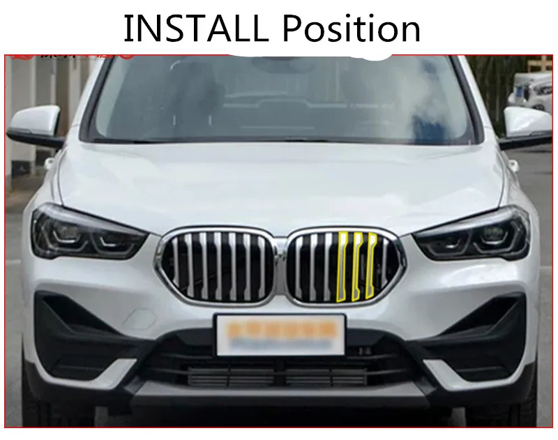 3 шт. хромированные Блестки для переднего гриля BMW X1 2020 | Автомобили и мотоциклы