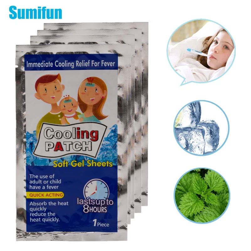 4/8/10/20 сумки ребенка лихорадка вниз медицинский пластырь мигрени боли плеч