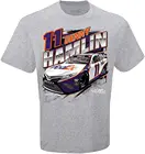 Клетчатый флаг Denny Hamlin 2021 фотоконкуренция Футболка серая