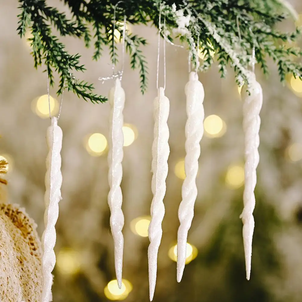 

Рождественские украшения Haobei, цветная Подвеска для льда, украшение, подвеска в виде волшебной палочки, маленькая зеленая Декоративная елка ...