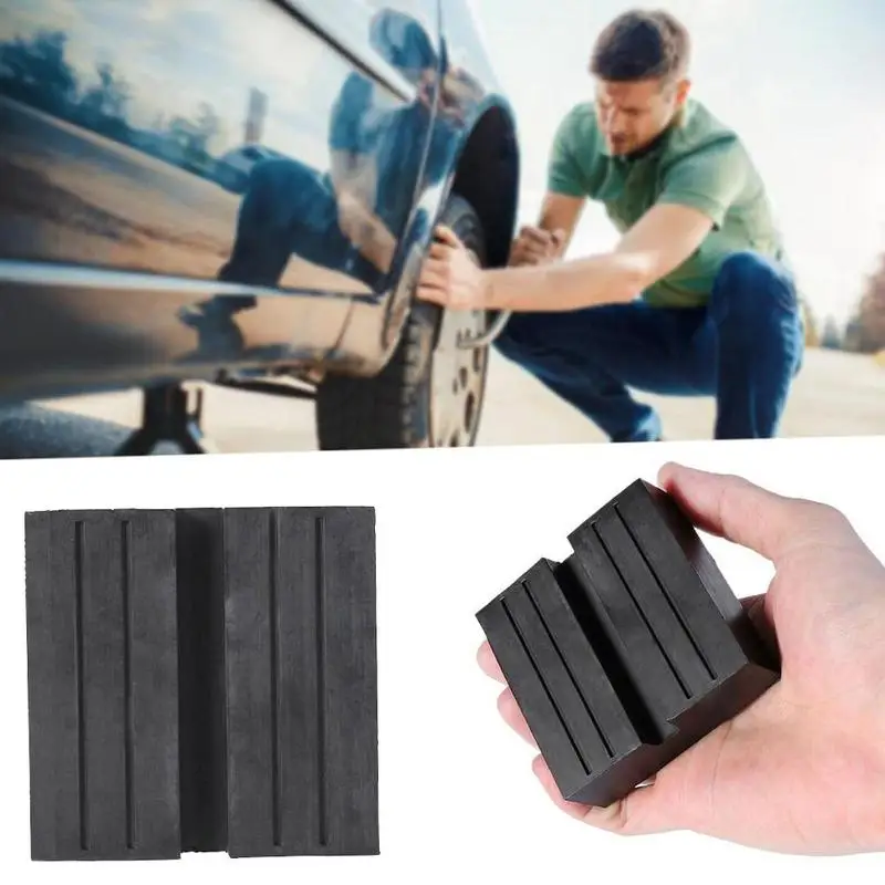 

Car Jack Pad Anti-slip Rubber Square Slotted Frame Rail Floor Guard Adapter Resistant Damage Repair Tool Kit Tools Car Products