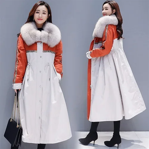 

2019 Winter Jackets Female Coat Women Warm Long Hooded Snow Clothing Faux Fur Parka Plus Size Korean Outerwear