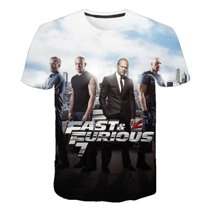 

2020 New 3d Printed T-shirt Fast & Furious Casual T shirt Men Women Summer Style Short Sleeve Tees Boy Girl Children Tops